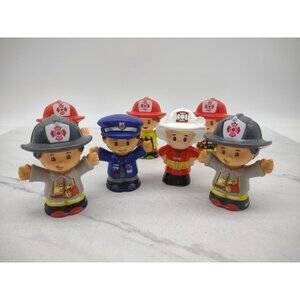 Fisher Price Little People Lot Of 7 Includes Helping Others Firefighter Police
